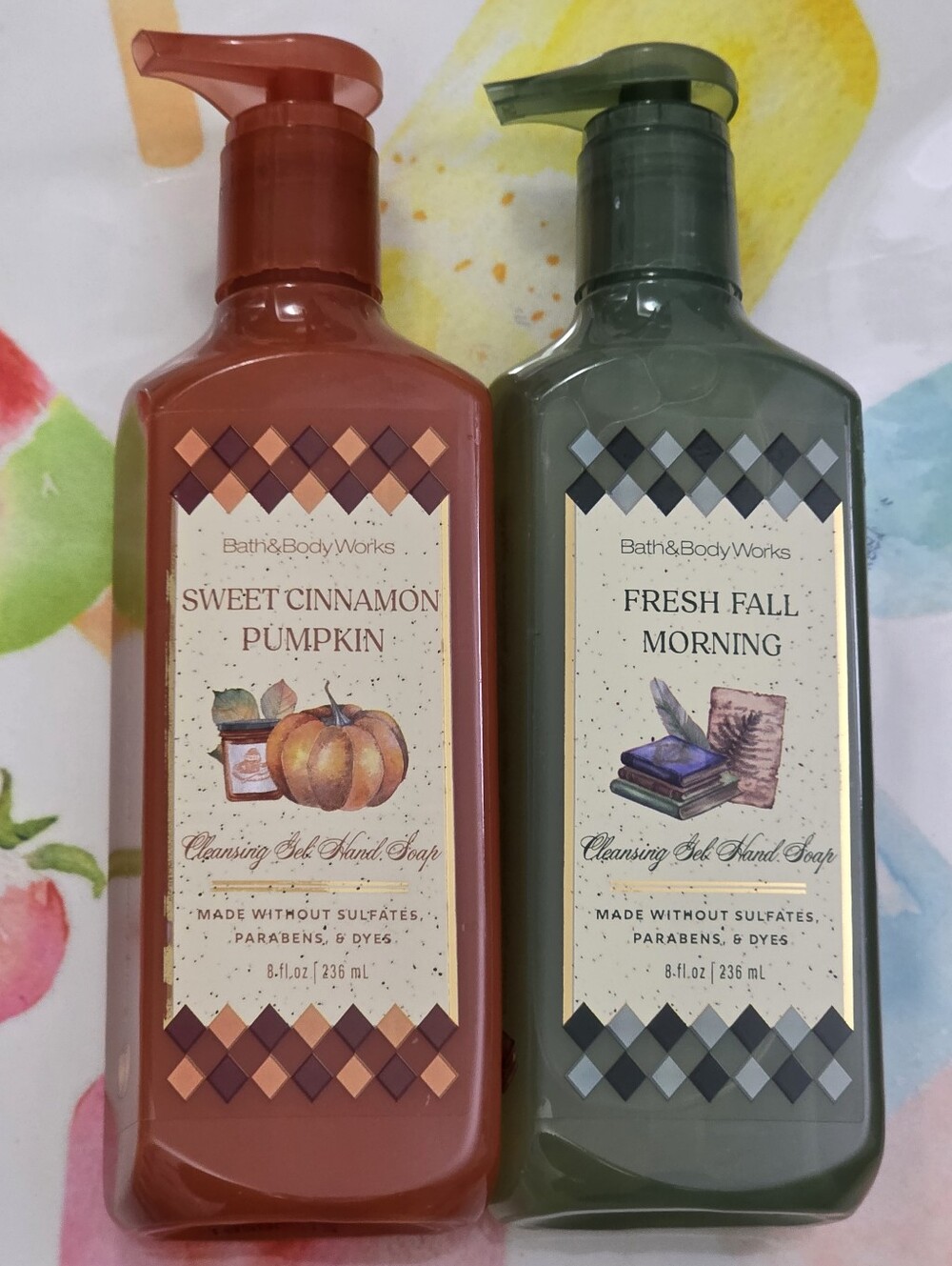 Bath Body Works Fresh Fall Morning & Sweet Cinnamon Pumpkin Hand Soap Set NEW
